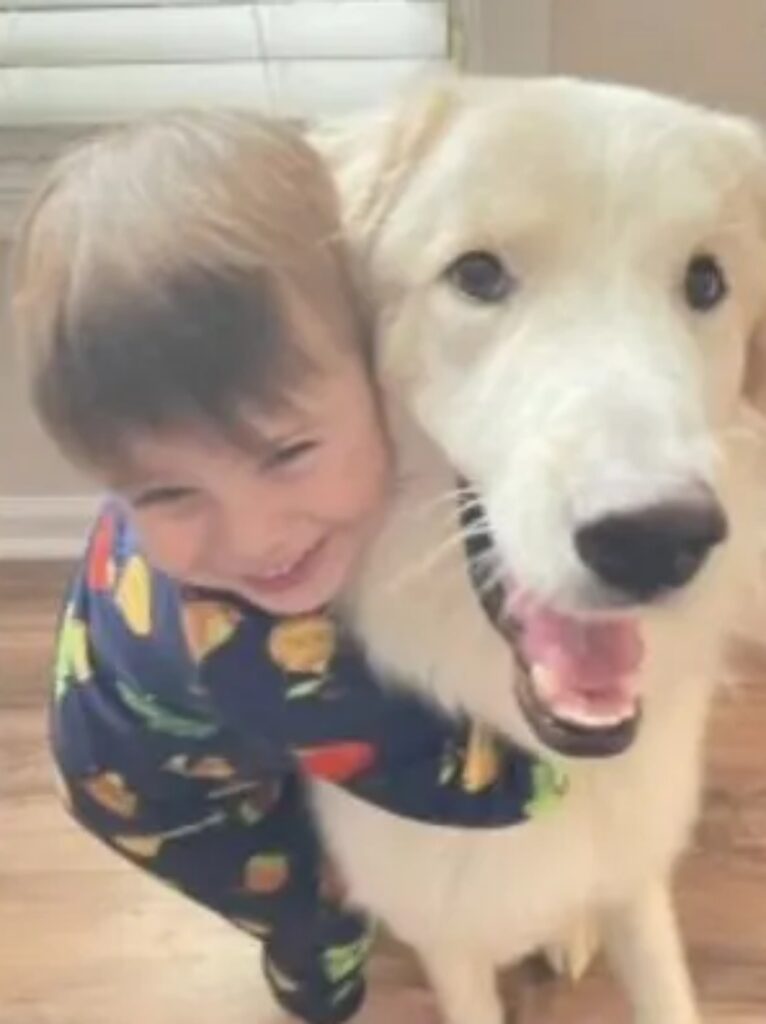 cane felice con nuovo padroncino